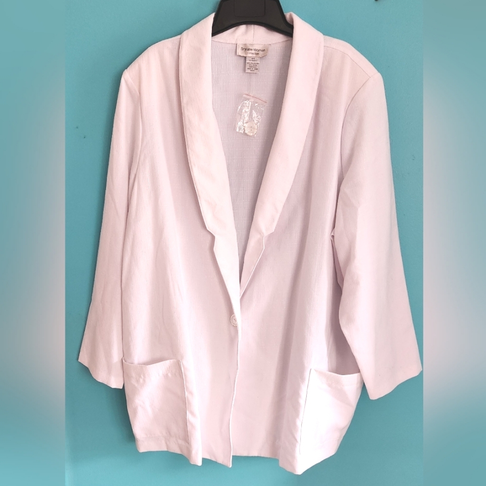 Bryant Woman Collection White Polyester/Rayon Blazer NWT